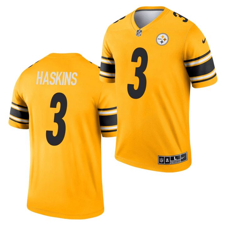Men Pittsburgh Steelers 3 Dwayne Haskins jr Nike Gold Inverted Legend NFL Jersey
